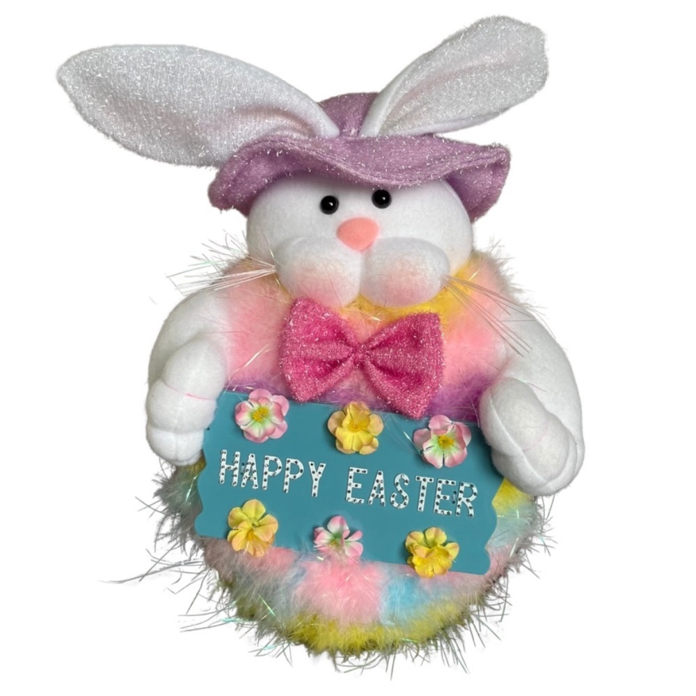 VINTAGE FIBER OPTIC COLOR CHANGING LIGHTED EASTER BUNNY 2001
